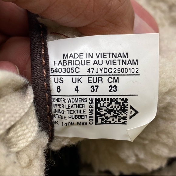 Converse Chuck Taylor Dainty Hi Top Sneaker Plimsolls Size 6 - Picture 10 of 10